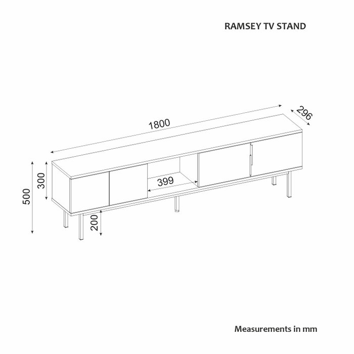 Hanah Home Soporte de TV Ramsey - Blanco Hanah Home Soporte de TV Ramsey - Blanco
